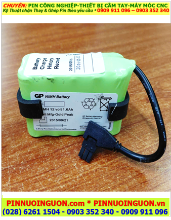 Pin sạc 12v-1600mAh, Pin nuôi nguồn 12v-1600mAh, Pin sạc NiMh GREPOW 12v-1600mAh chính hãng